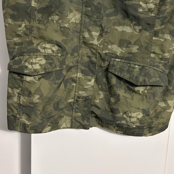 Eddie Bauer Camo Sleeveless Nylon Hiking Full Zip Vest Women's Size L - Picture 3 of 8